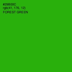 #29B00C - Forest Green Color Image