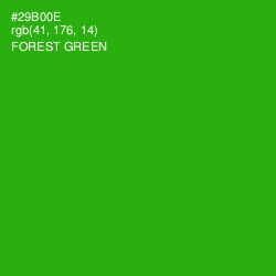 #29B00E - Forest Green Color Image