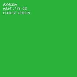 #29B33A - Forest Green Color Image