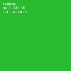 #29BB30 - Forest Green Color Image