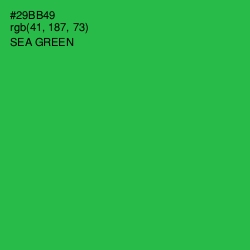 #29BB49 - Sea Green Color Image