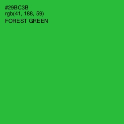 #29BC3B - Forest Green Color Image