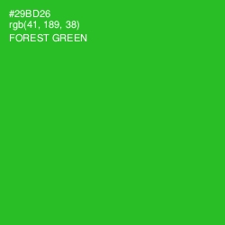 #29BD26 - Forest Green Color Image