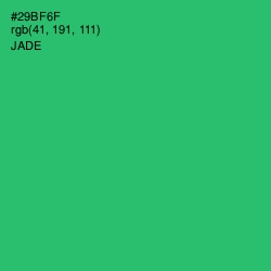 #29BF6F - Jade Color Image