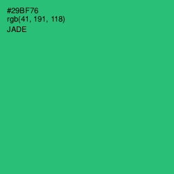 #29BF76 - Jade Color Image
