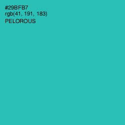 #29BFB7 - Pelorous Color Image
