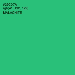 #29C07A - Malachite Color Image