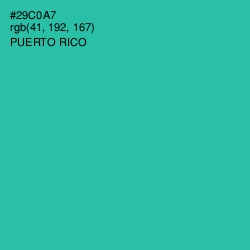 #29C0A7 - Puerto Rico Color Image