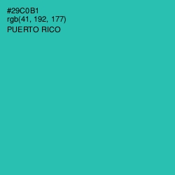 #29C0B1 - Puerto Rico Color Image