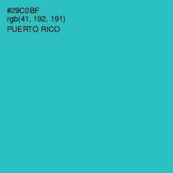 #29C0BF - Puerto Rico Color Image