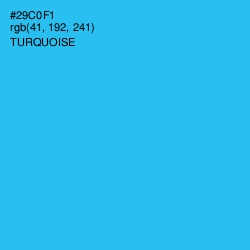 #29C0F1 - Turquoise Color Image