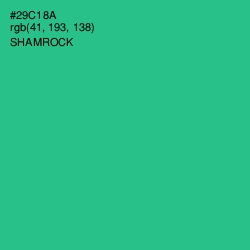 #29C18A - Shamrock Color Image