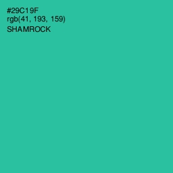 #29C19F - Shamrock Color Image