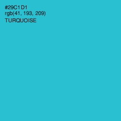 #29C1D1 - Turquoise Color Image