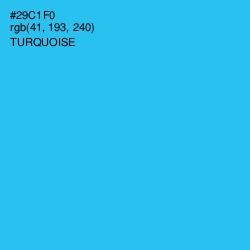 #29C1F0 - Turquoise Color Image