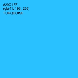 #29C1FF - Turquoise Color Image