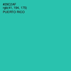 #29C2AF - Puerto Rico Color Image