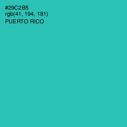 #29C2B5 - Puerto Rico Color Image