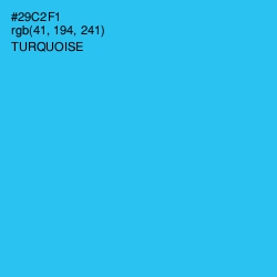 #29C2F1 - Turquoise Color Image