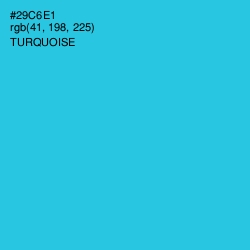#29C6E1 - Turquoise Color Image