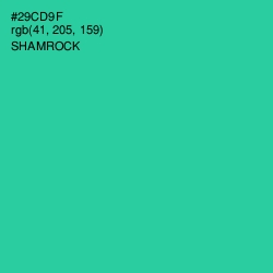 #29CD9F - Shamrock Color Image