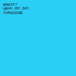 #29CFF7 - Turquoise Color Image