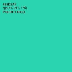 #29D3AF - Puerto Rico Color Image