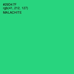 #29D47F - Malachite Color Image