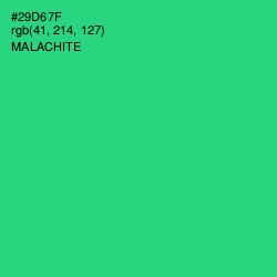 #29D67F - Malachite Color Image