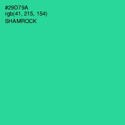 #29D79A - Shamrock Color Image