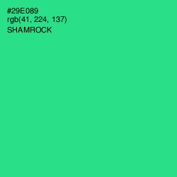 #29E089 - Shamrock Color Image