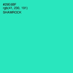 #29E6BF - Shamrock Color Image