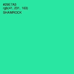 #29E7A3 - Shamrock Color Image