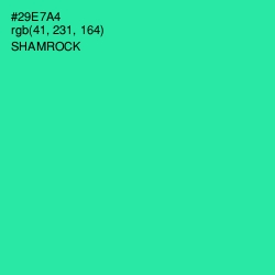 #29E7A4 - Shamrock Color Image