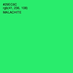 #29EC6C - Malachite Color Image