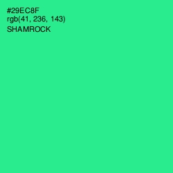 #29EC8F - Shamrock Color Image