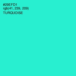 #29EFD1 - Turquoise Color Image