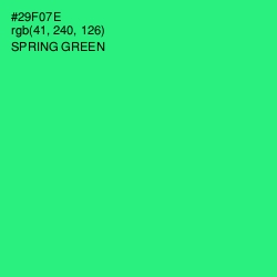 #29F07E - Spring Green Color Image