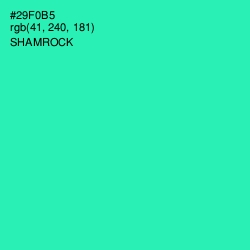 #29F0B5 - Shamrock Color Image