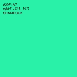 #29F1A7 - Shamrock Color Image