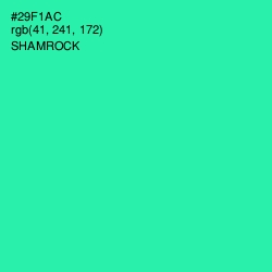 #29F1AC - Shamrock Color Image