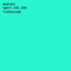 #29F6D1 - Turquoise Color Image