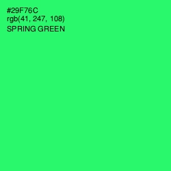 #29F76C - Spring Green Color Image