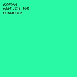 #29F9A4 - Shamrock Color Image