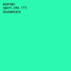 #29F9B1 - Shamrock Color Image