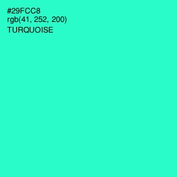 #29FCC8 - Turquoise Color Image