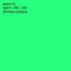 #29FF7E - Spring Green Color Image