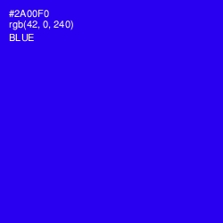 #2A00F0 - Blue Color Image