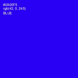 #2A00F5 - Blue Color Image