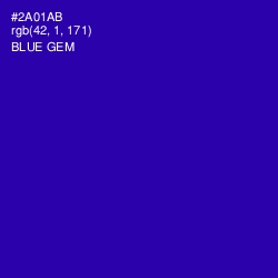 #2A01AB - Blue Gem Color Image